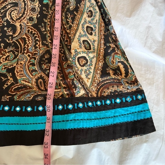 SOFT SURROUNDINGS Aubrey Embroidered Mirrored Beading  Paisley Tunic Dress Top M - Picture 10 of 11